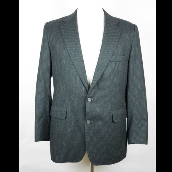 BROOKS BROTHERS Dark gray pin striped wool blazer - Picture 1 of 8